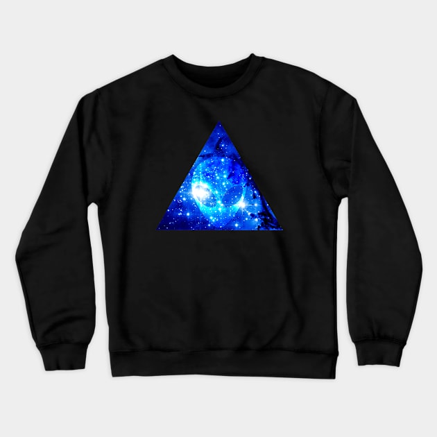 Cosmic Alien Head Space Crewneck Sweatshirt by SpaceAlienTees